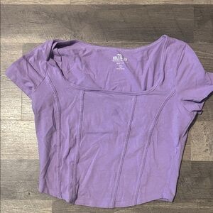 Hollister Lilac Scoop-Neck Crop Top